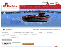 Tablet Screenshot of malikha-rivercruises.com